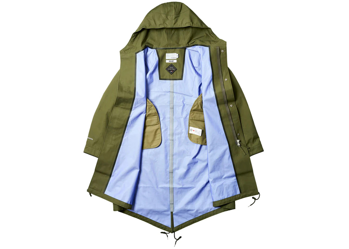 Palace x Nanamica GORE-TEX Hooded Coat Sage Green - 2