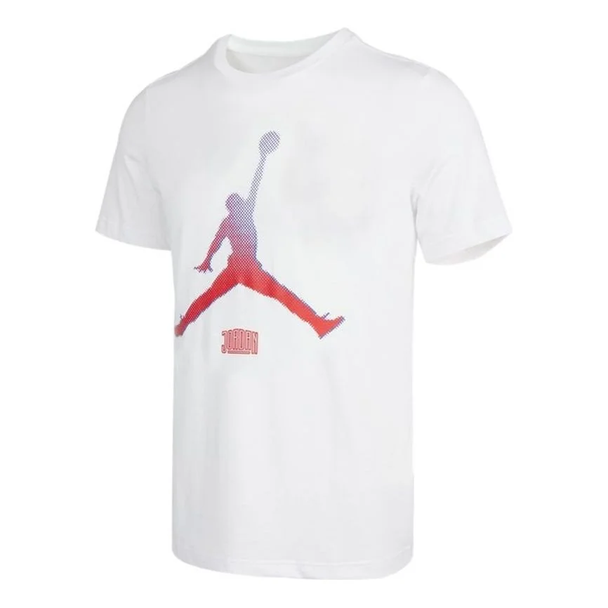 공기 요르단 Jumpmanteecrew 캐주얼 스포츠 Breathable 인쇄 짧은 소매 백색 DO8905-100 - 1