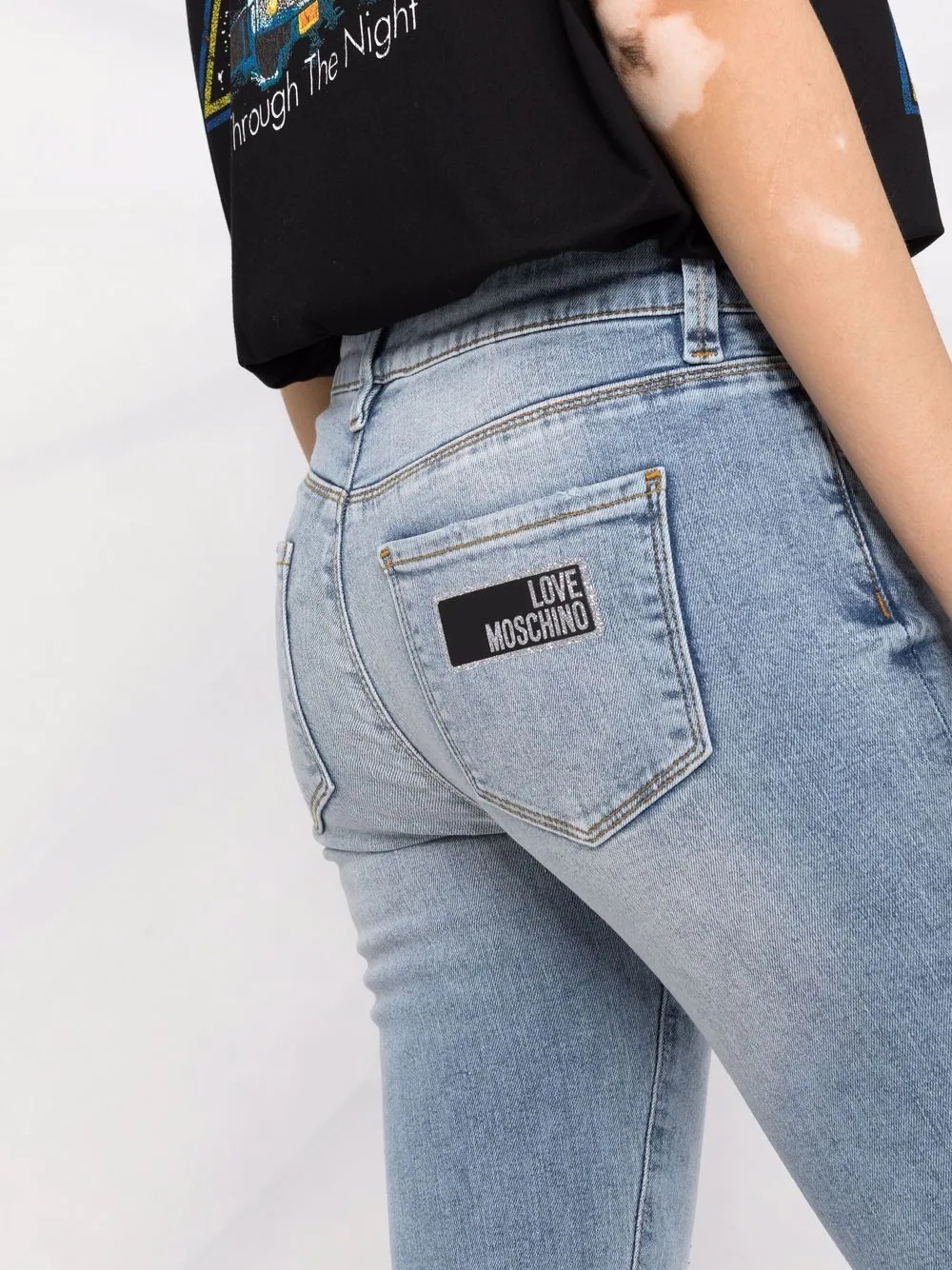 distressed-effect skinny jeans - 5
