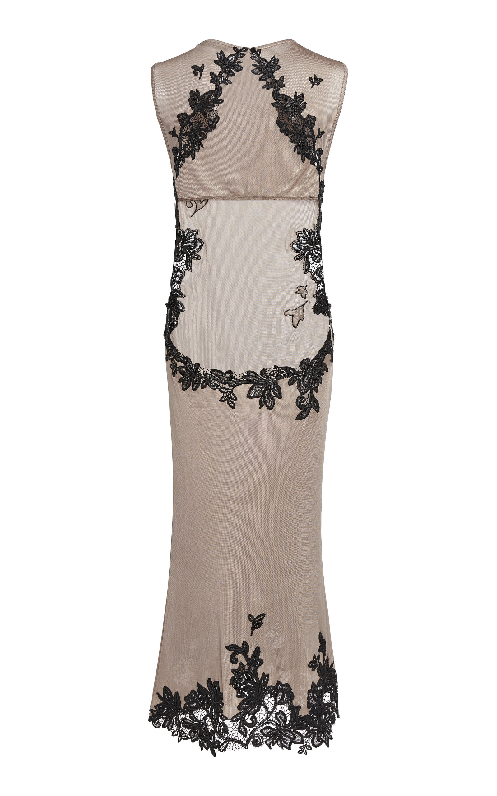 Embroidered Knit Midi Dress taupe - 6