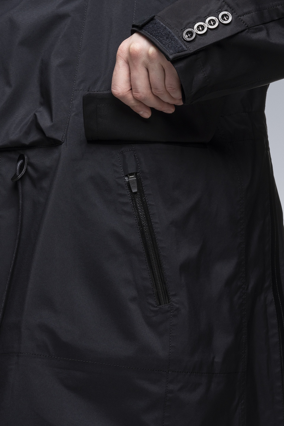 SAC-J2760 sacai / ACRONYM Trench Coat Black - 19