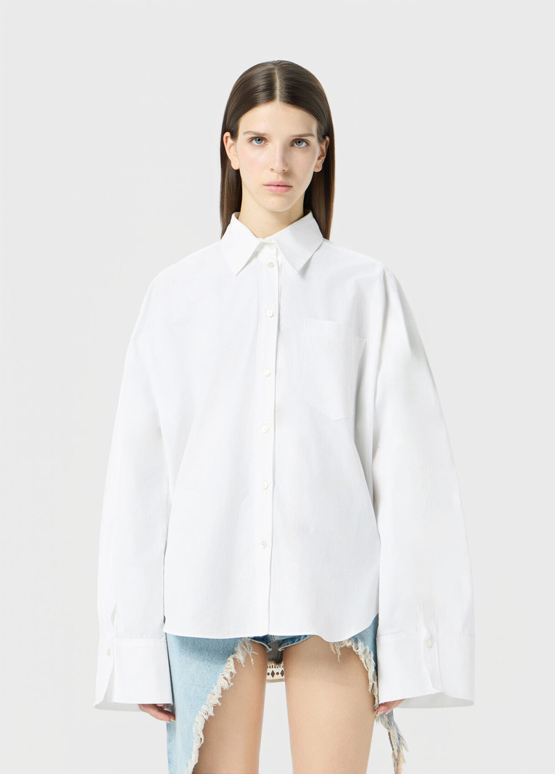Blumarine OVERSIZED POPLIN SHIRT WITH PRINT ON THE BACK outlook