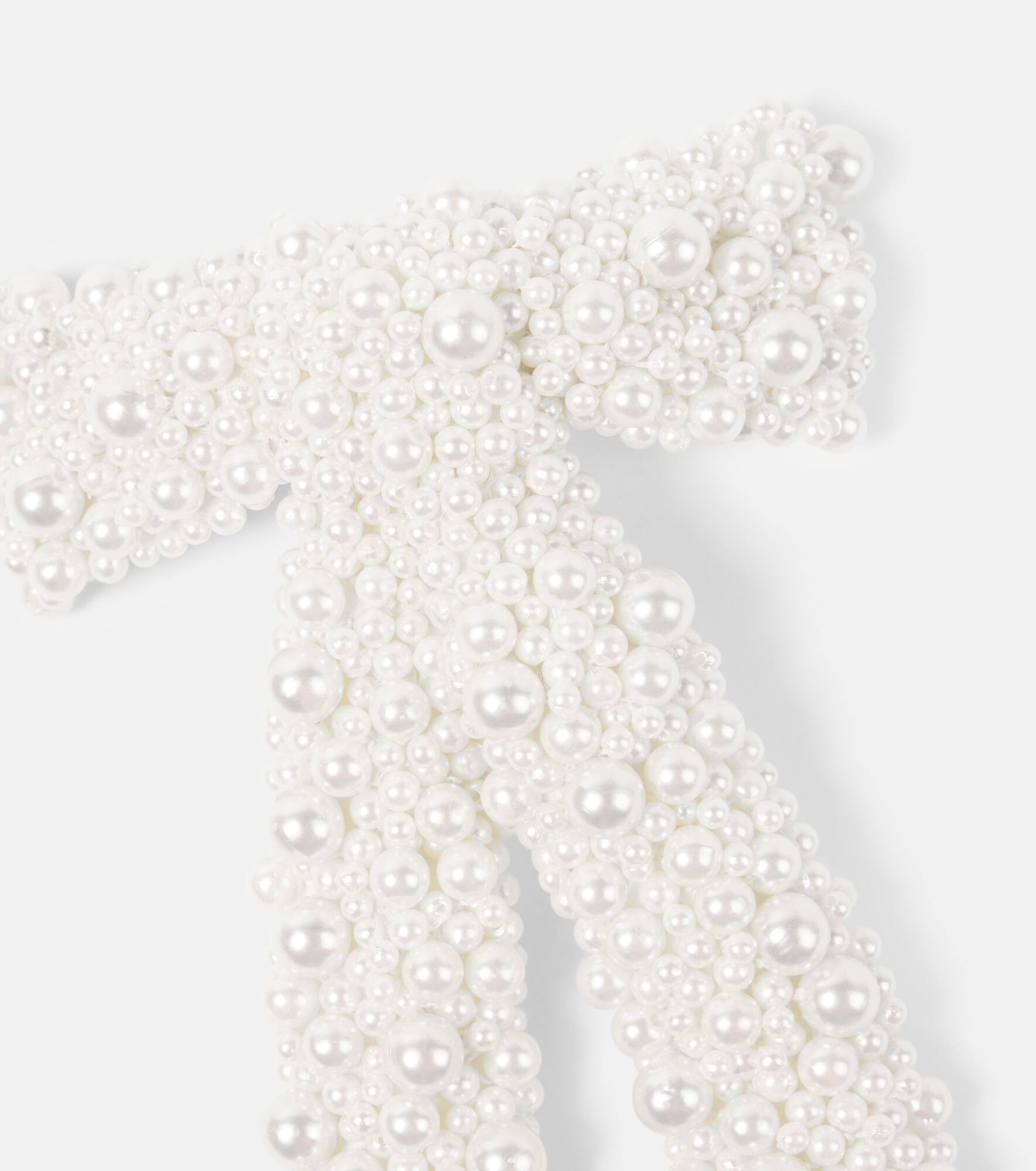Donna faux-pearl bow barrette - 3
