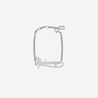 BALENCIAGA Typo Valentine Bracelet in Silver | REVERSIBLE