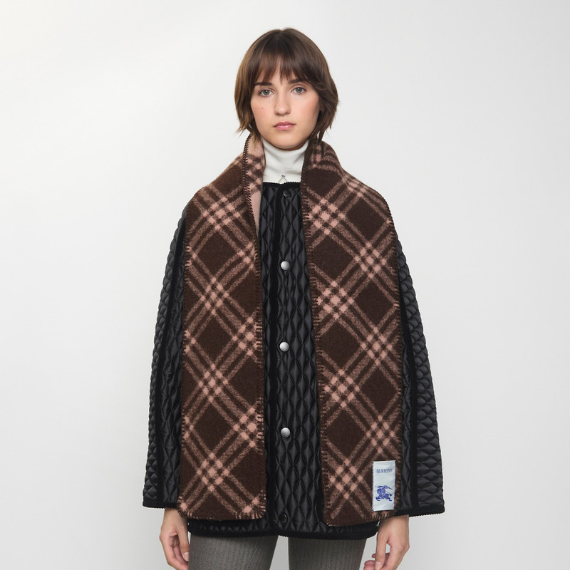Narrow Check Wool Scarf 3
