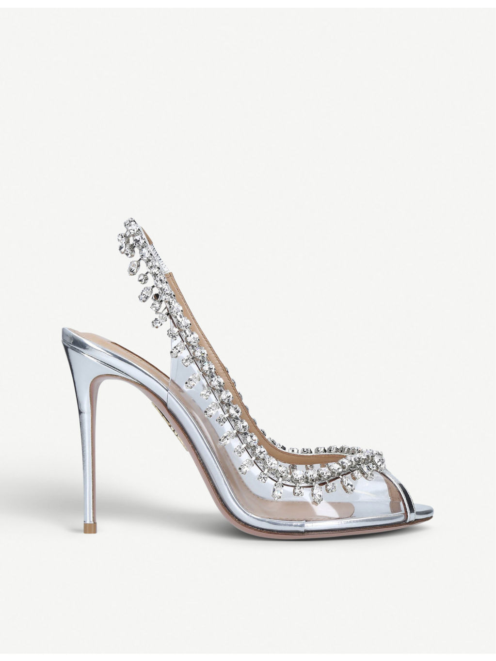 Temptation crystal embellished leather and PVC sandals - 1