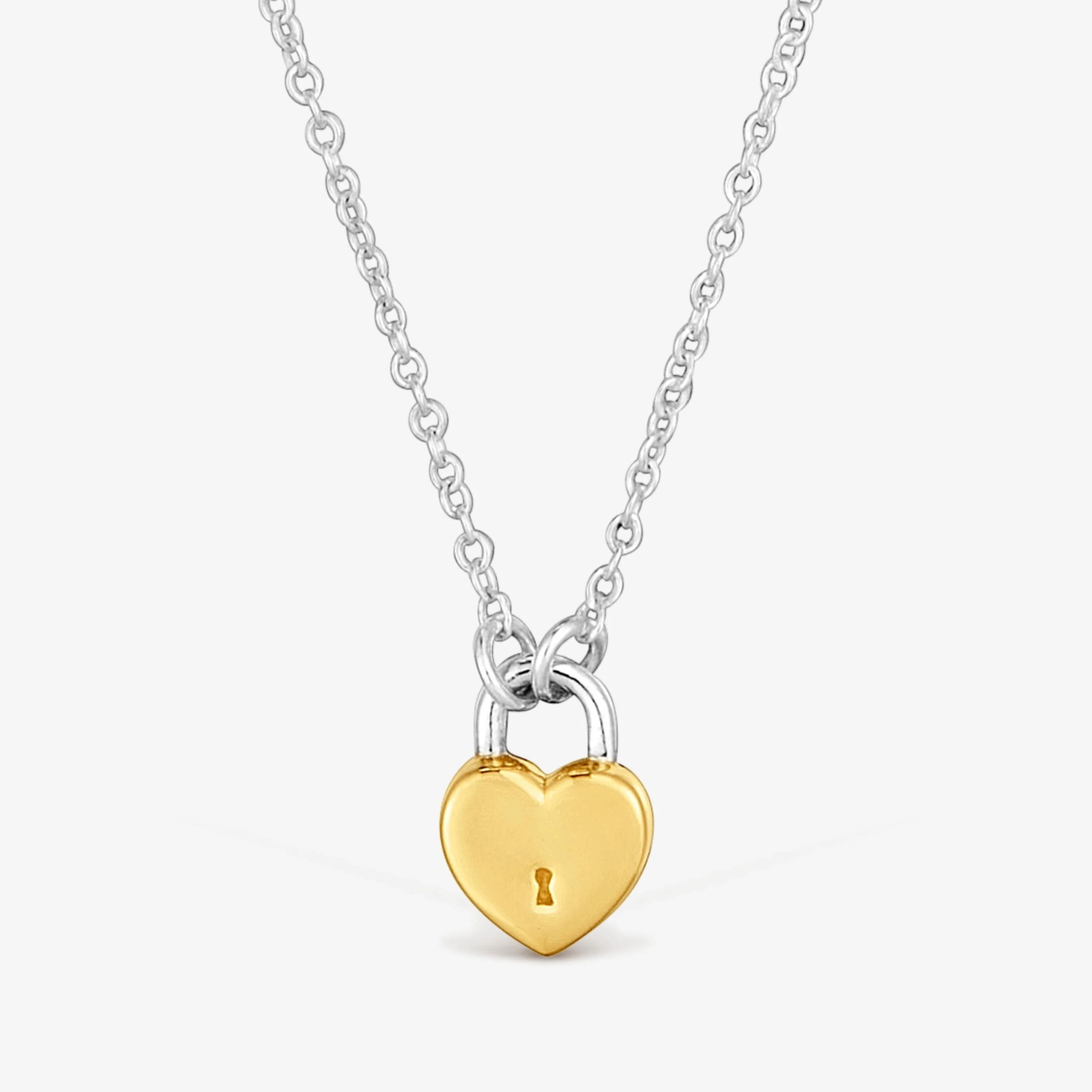 Two-tone heart padlock motif Necklace TOUS Unlock - 1
