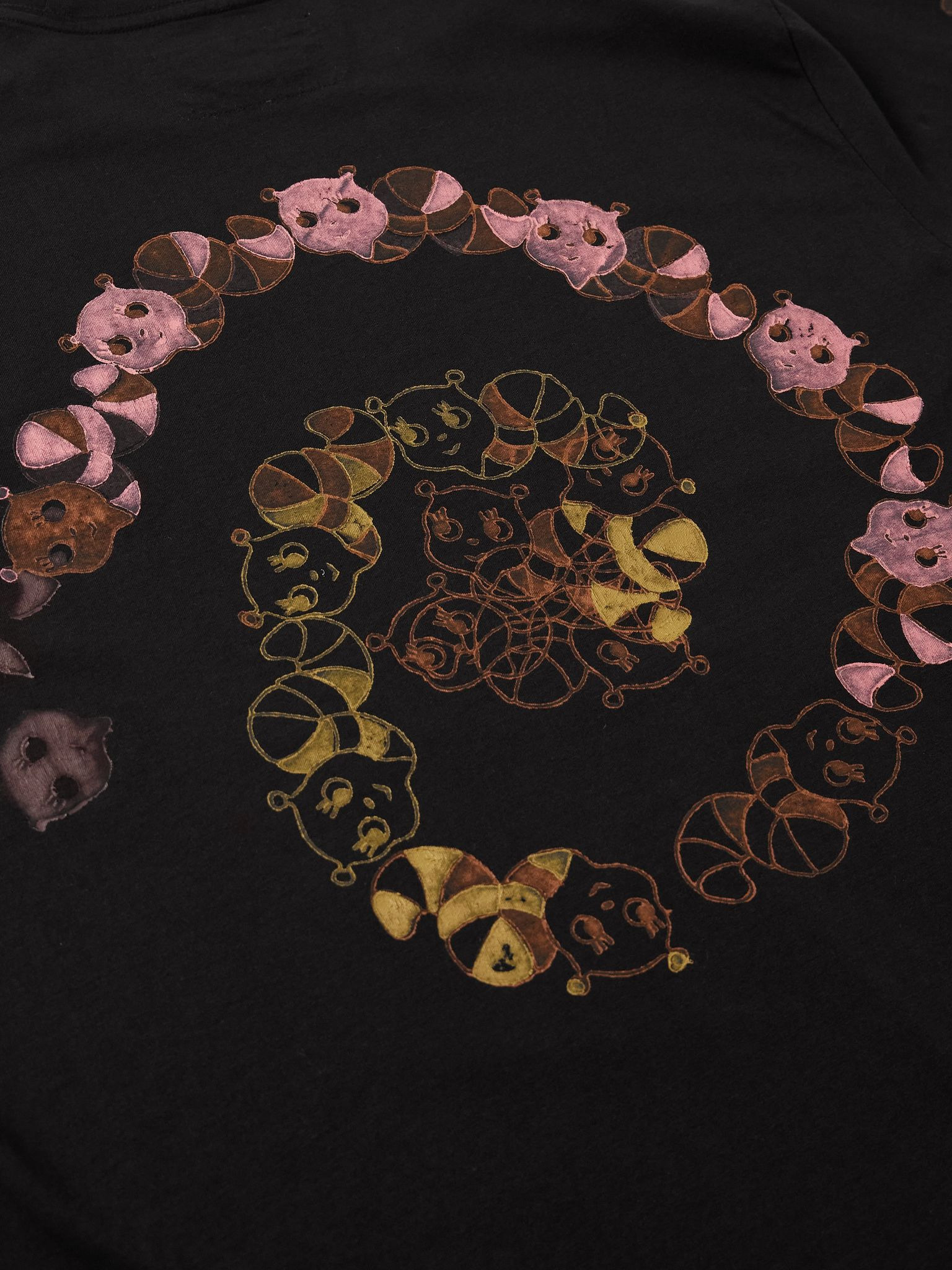 Grateful Printed Organic Cotton-Jersey T-Shirt Black - 5