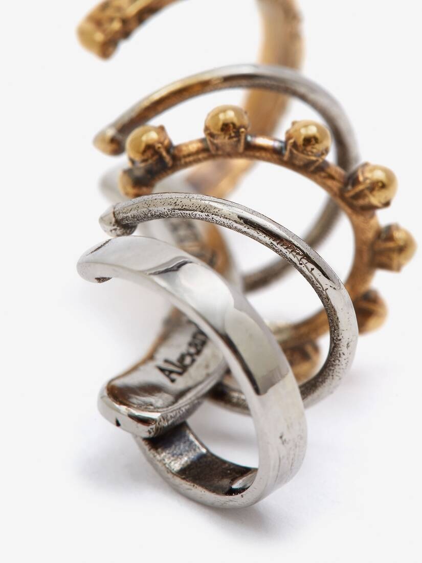 Punk Ear Cuff in Antique Silver - 4