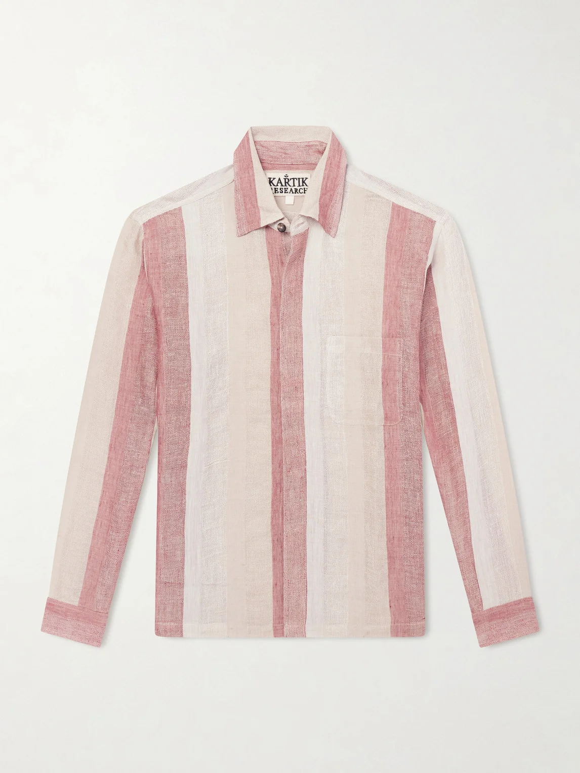 Striped Linen-Gauze Shirt - 1