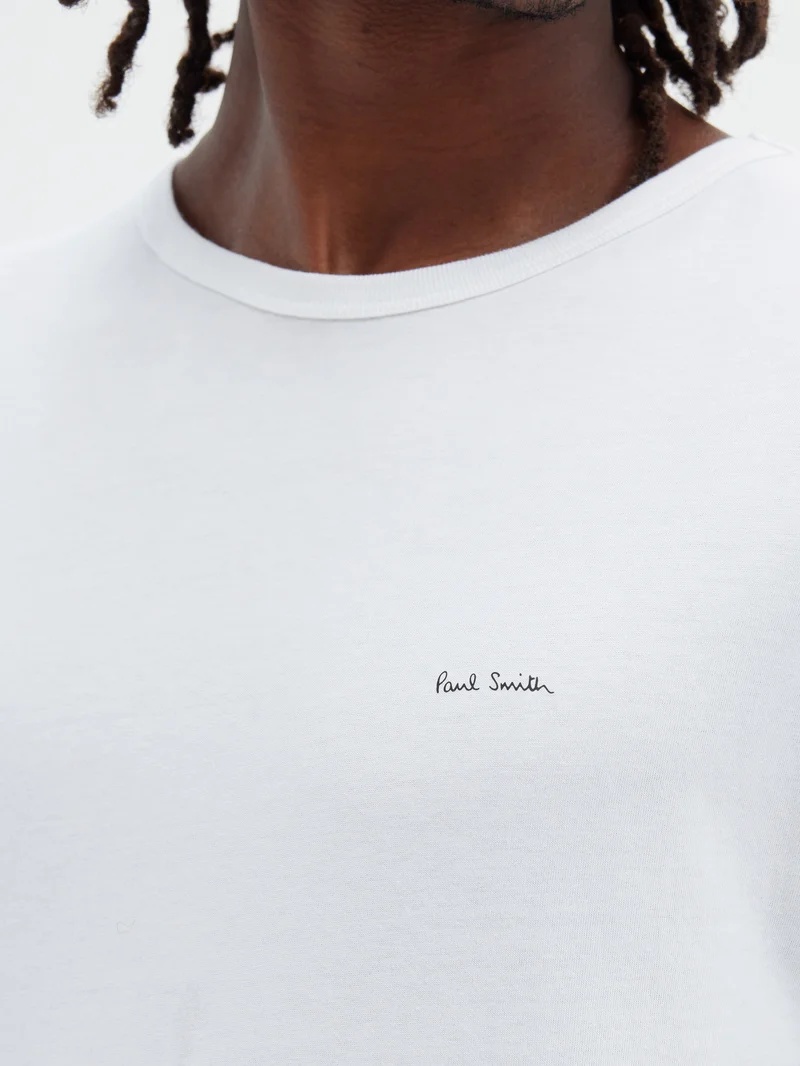 Pack of five logo-print organic-cotton T-shirts - 3