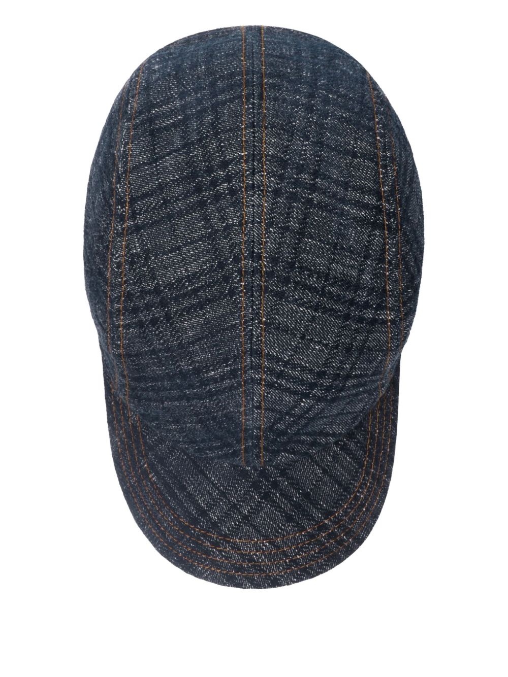 check denim cap - 4