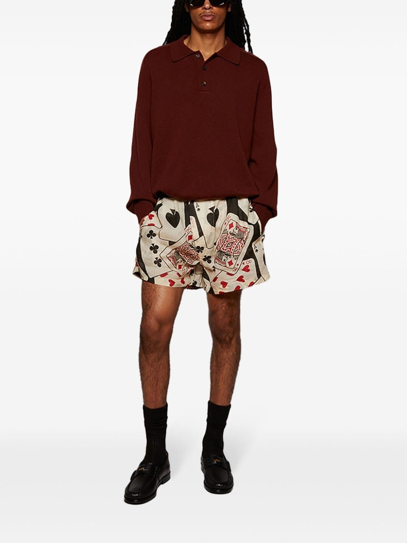 BODE knitted cashmere polo shirt outlook