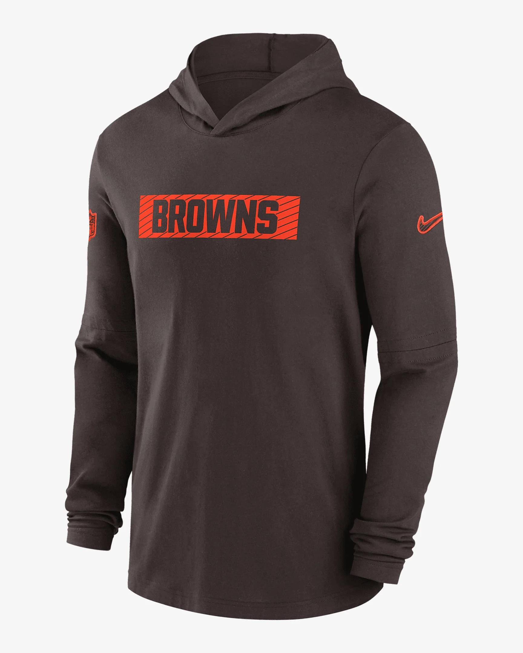 Cleveland Browns Sideline Men's Nike Dri-FIT NFL Long-Sleeve Hooded Top - 1