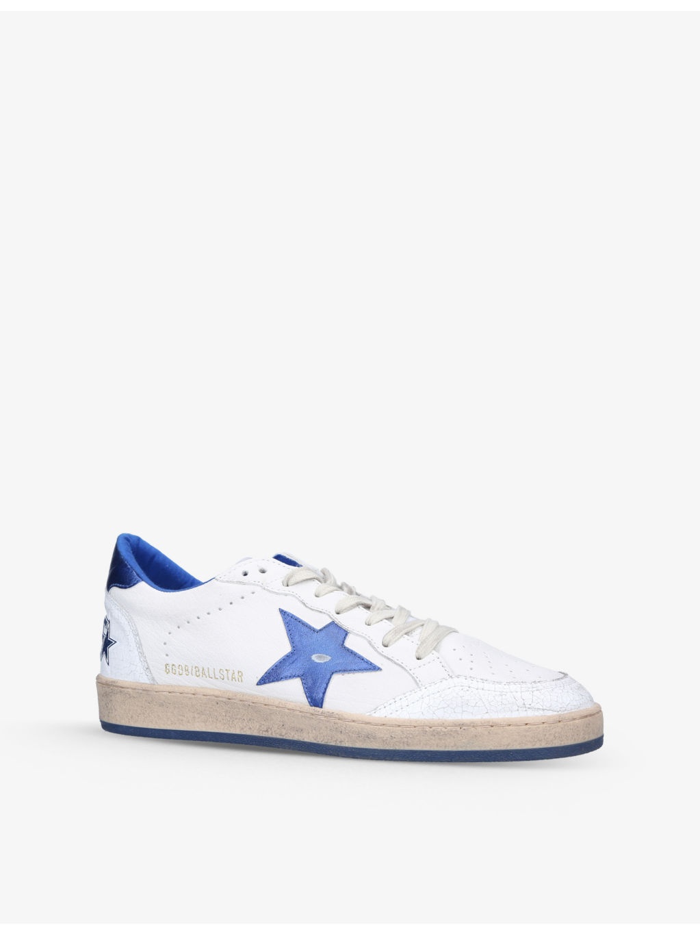 Ball Star Logo-Embroidered Leather Low-Top Trainers - 3