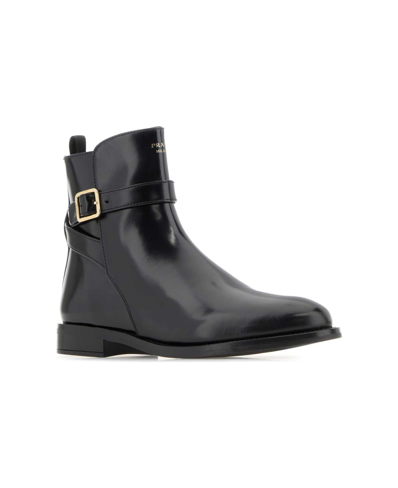 Black Leather Ankle Boots - 2