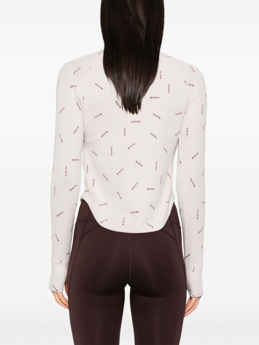 half-zip logo-print top - 4