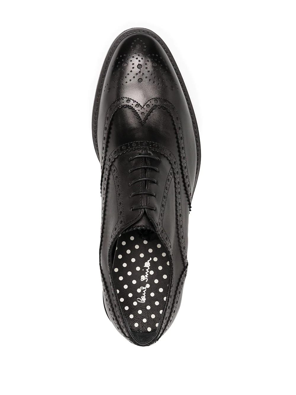 perforated detail derby shoes - 4