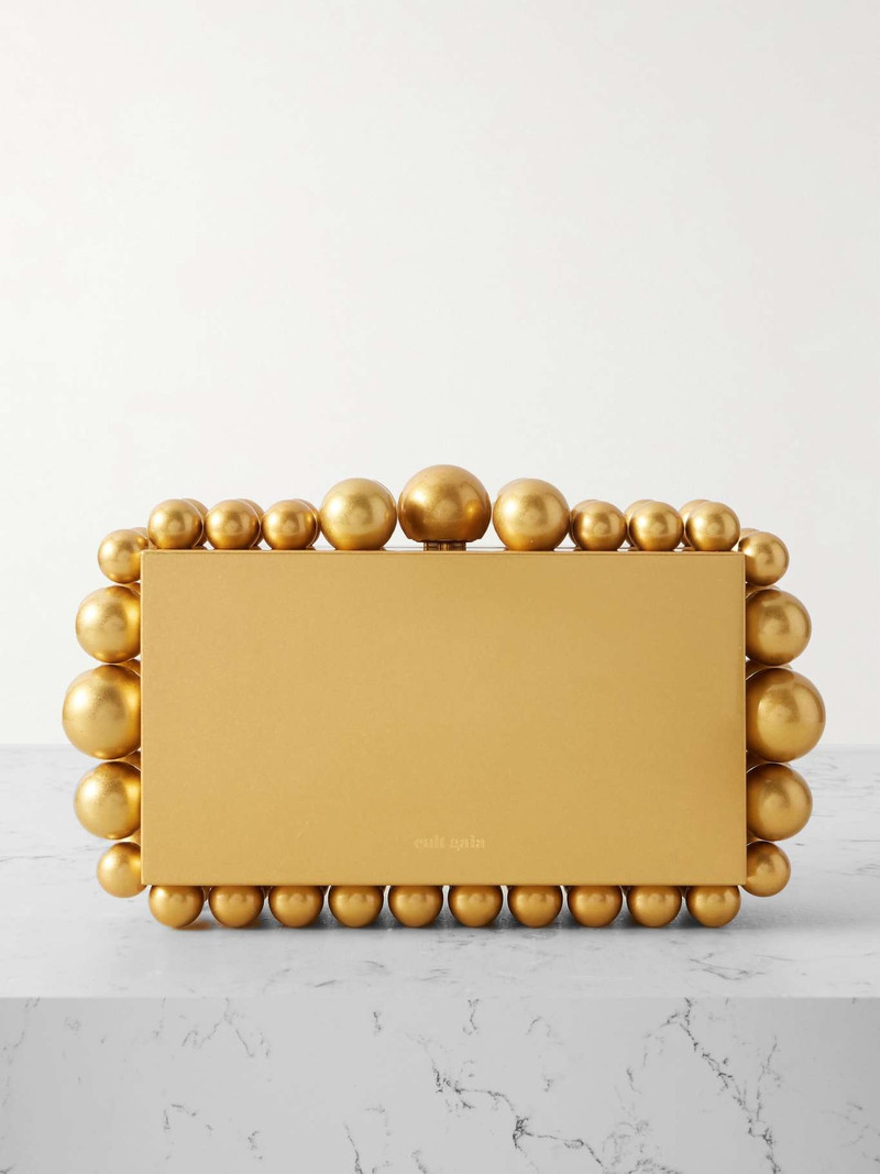 Eos beaded gold-tone clutch Gold - 1
