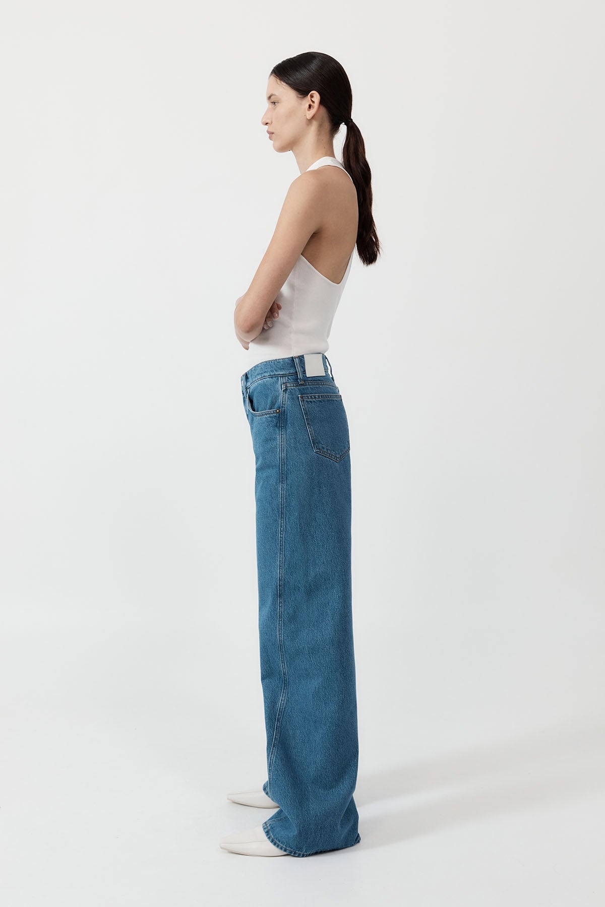 Low Rise Jeans - Denim Blue - 3