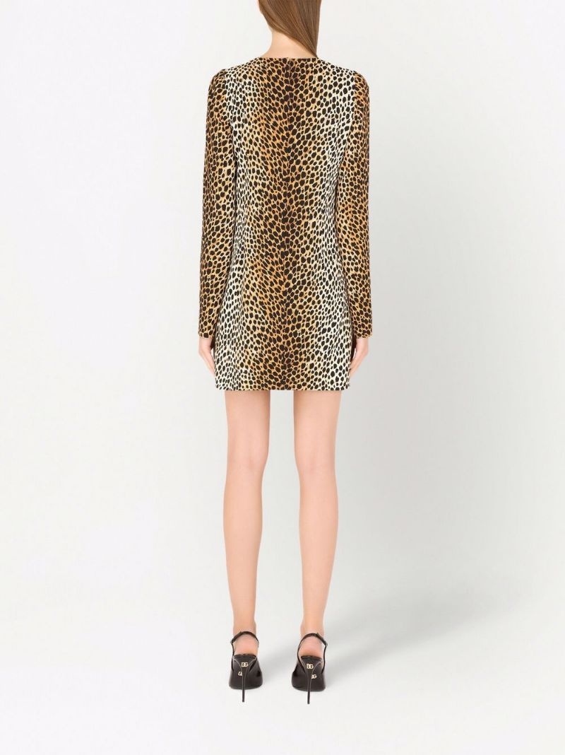 leopard print dress - 4