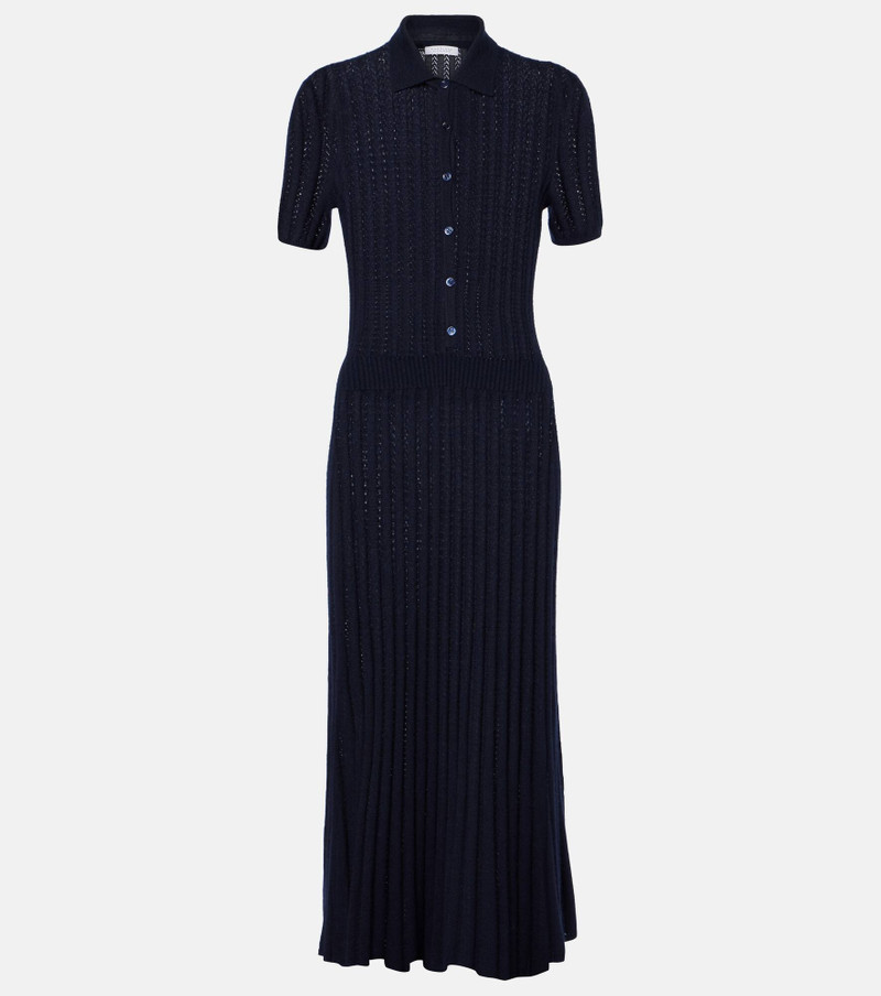 Elvis cashmere and silk shirt dress - 1