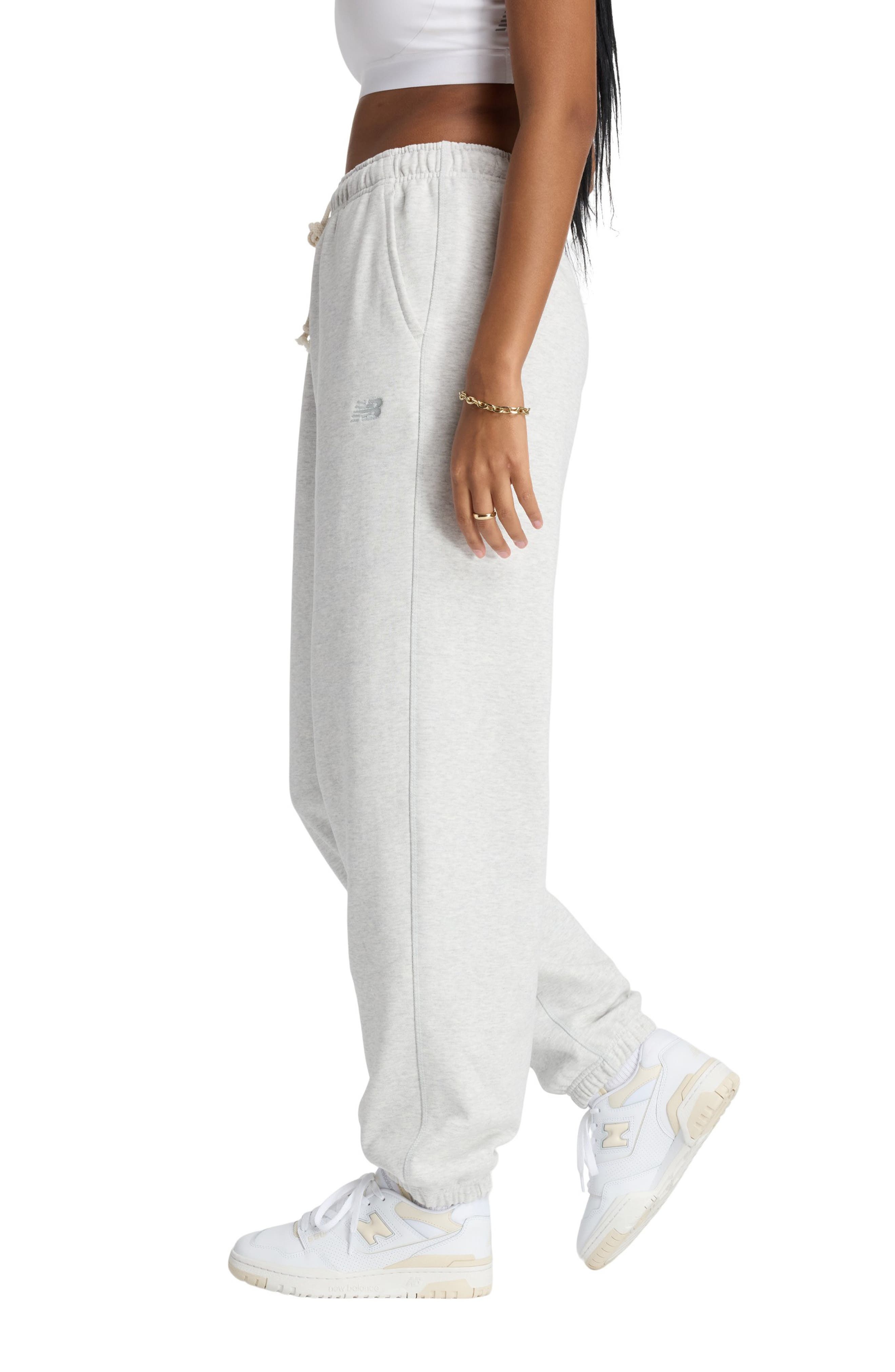New Balance Athletics French Terry Sweatpants in Ash Heather at Nordstrom - 3