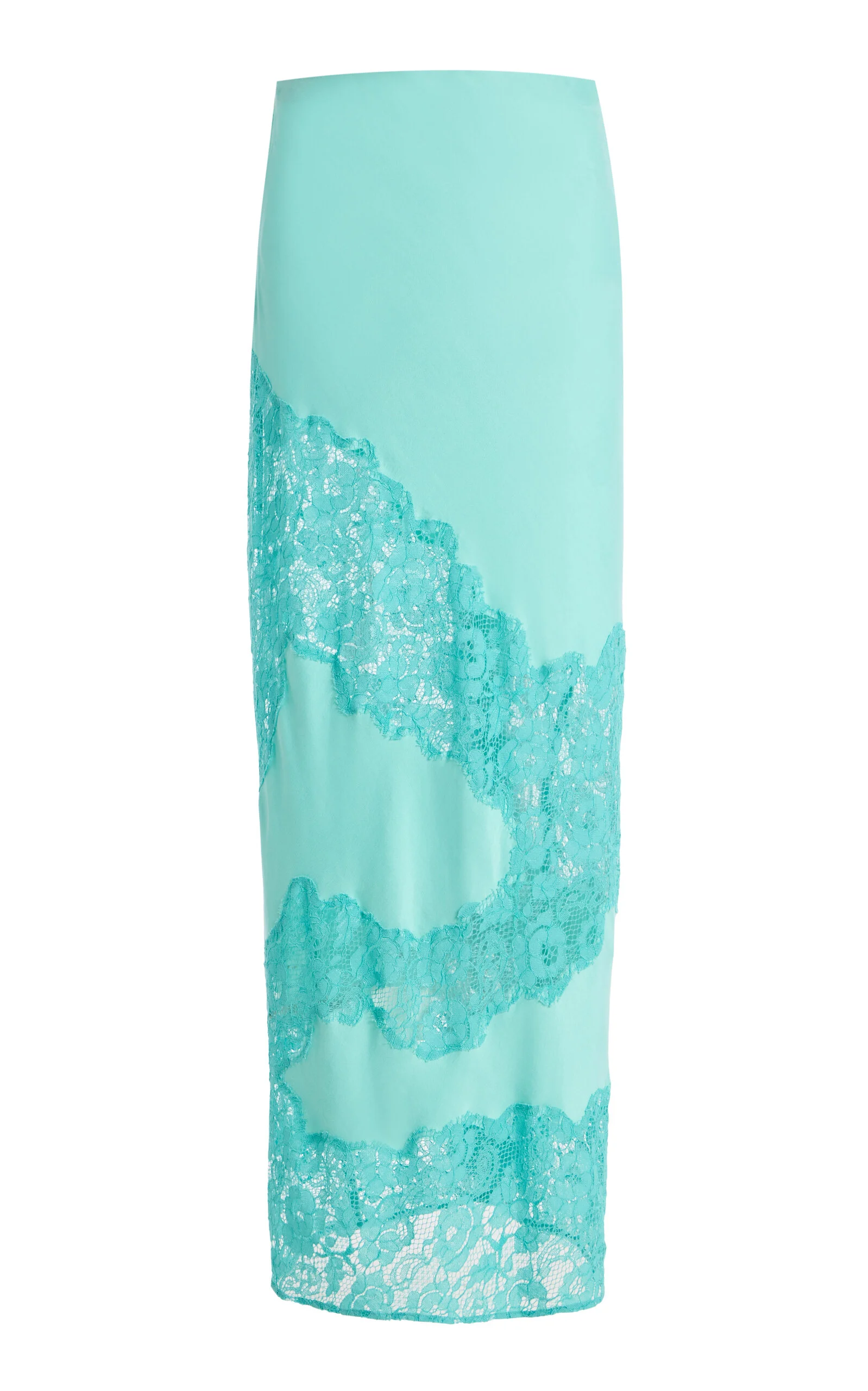 Exclusive Keepsake Lace-Inset Satin Maxi Skirt blue - 1