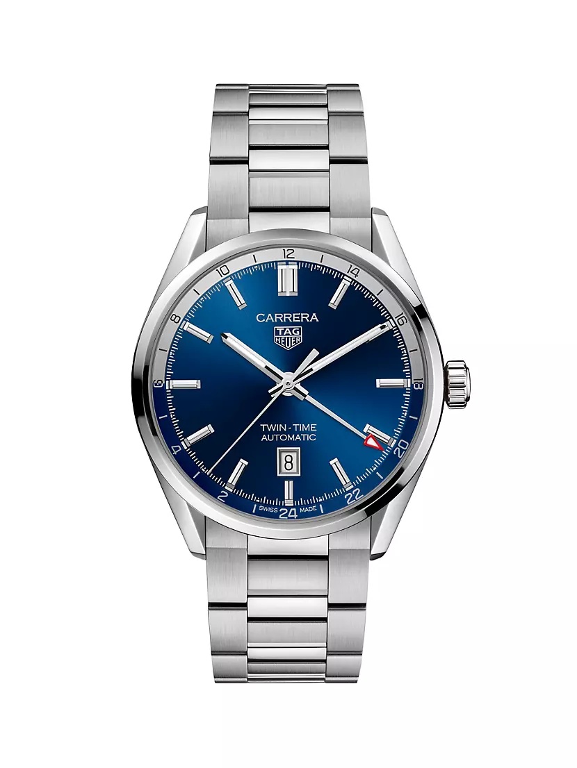 Carrera Stainless Steel & Blue Dial Automatic 41MM Bracelet Watch - 1