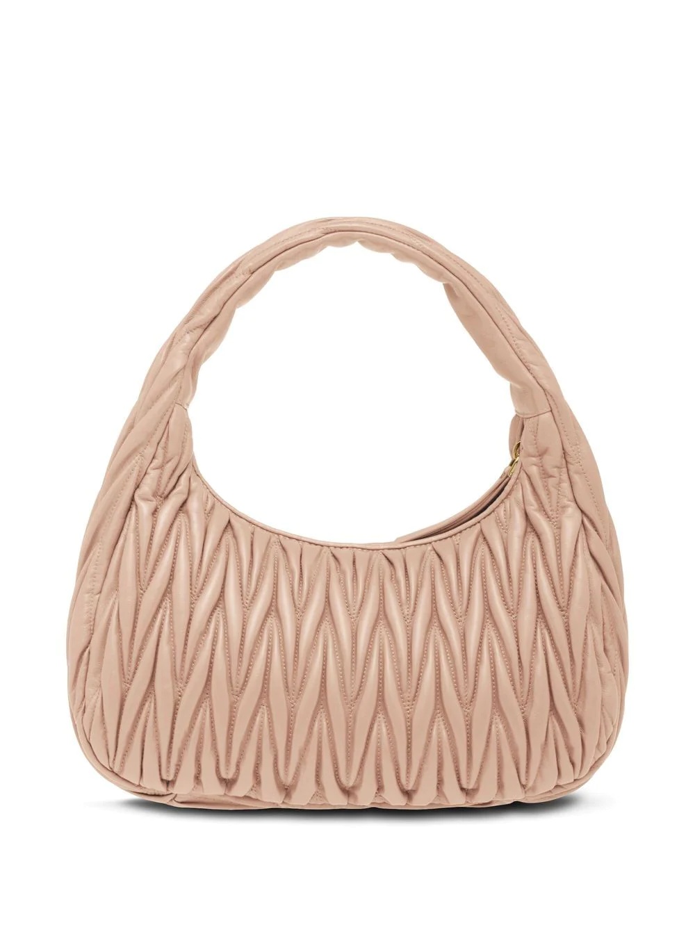 Miu Wander matelassé nappa leather hobo bag - 3