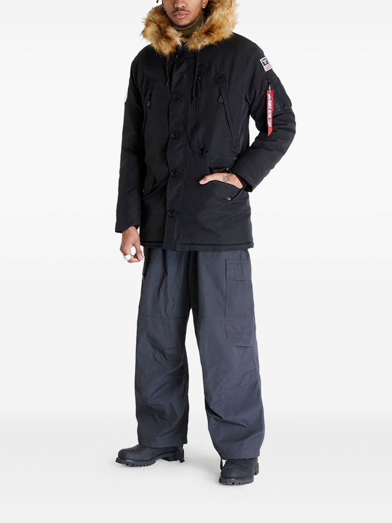 ALPHA INDUSTRIES faux-fur hooded jacket outlook