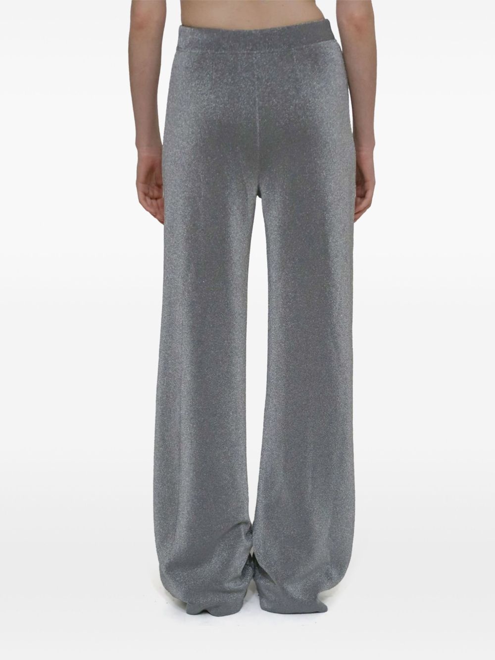 metallic straight-leg trousers - 6