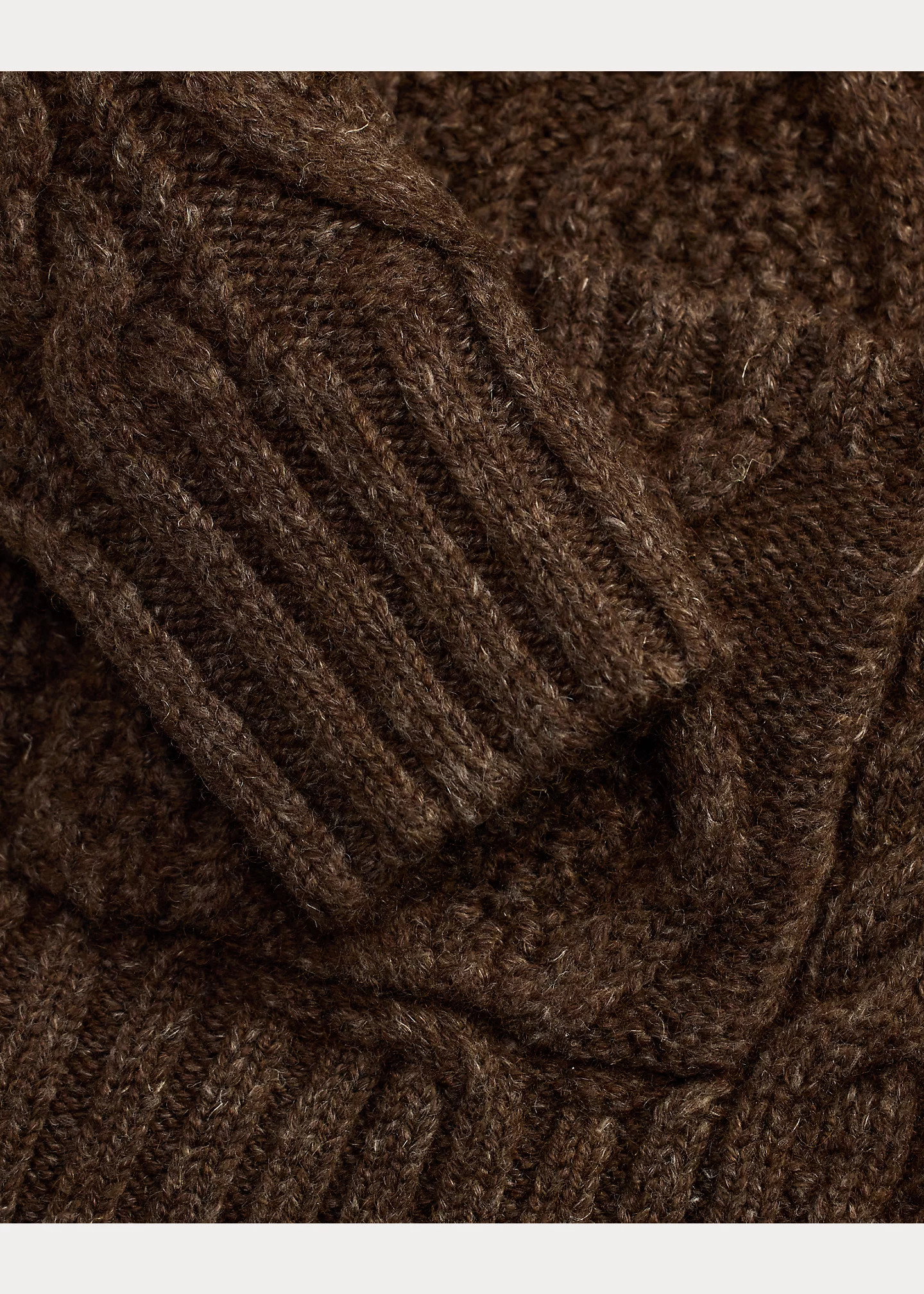 Heathered Aran-Knit Shawl Cardigan - 3