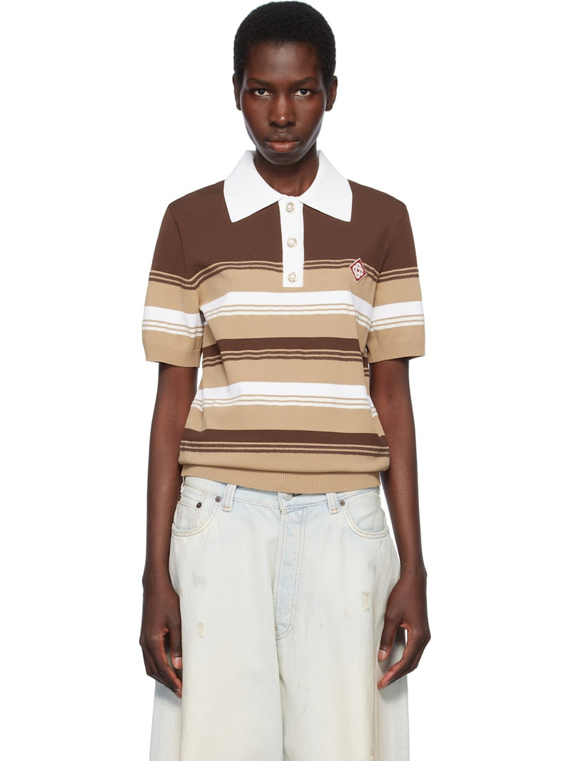 Brown Stripe Polo 1