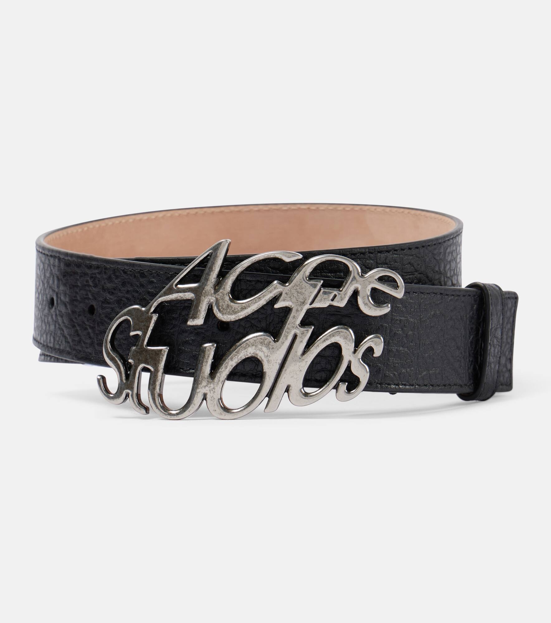 Logo leather belt - 1
