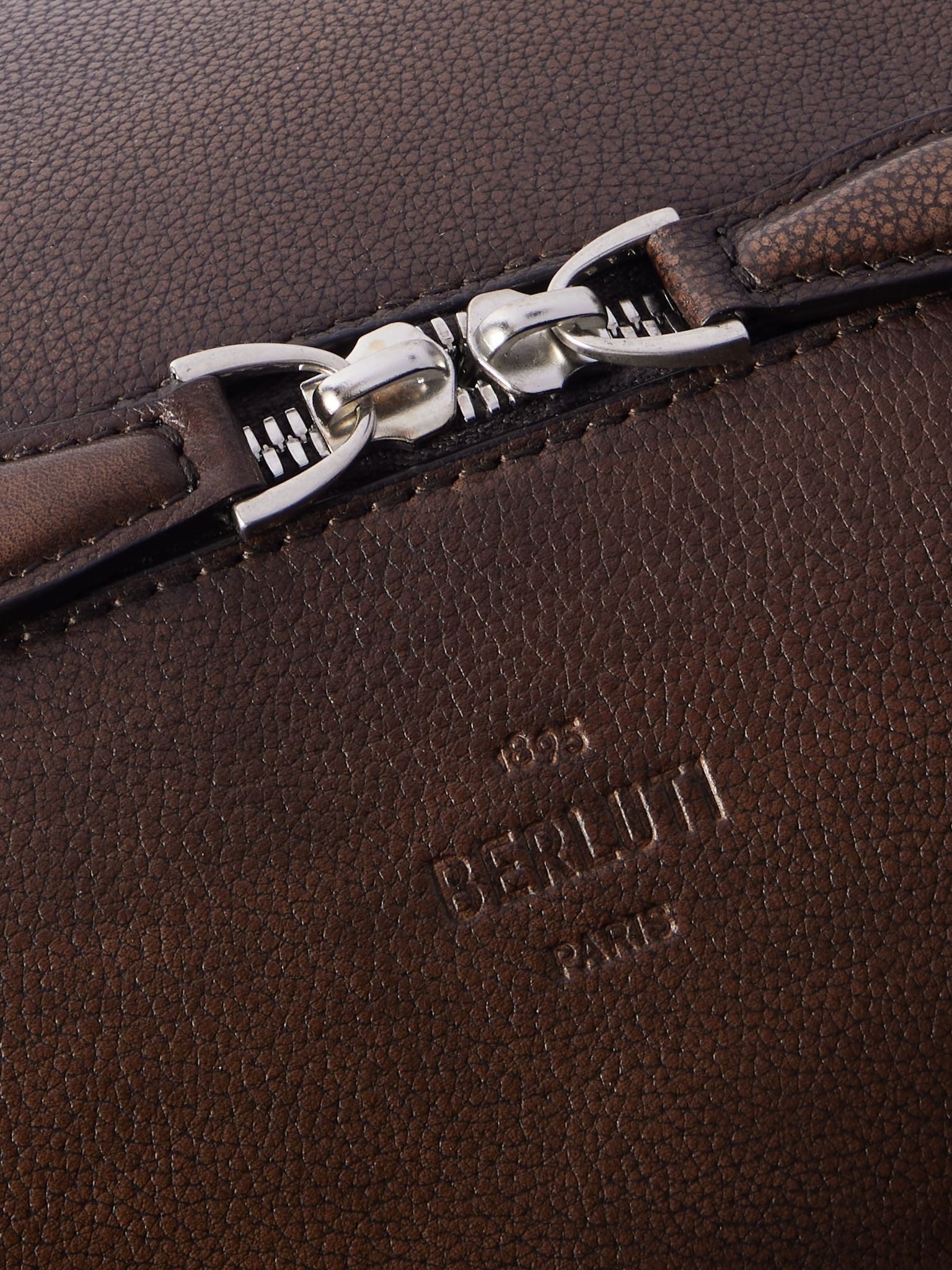 Toujours Scritto Venezia Leather Messenger Bag Brown - 4