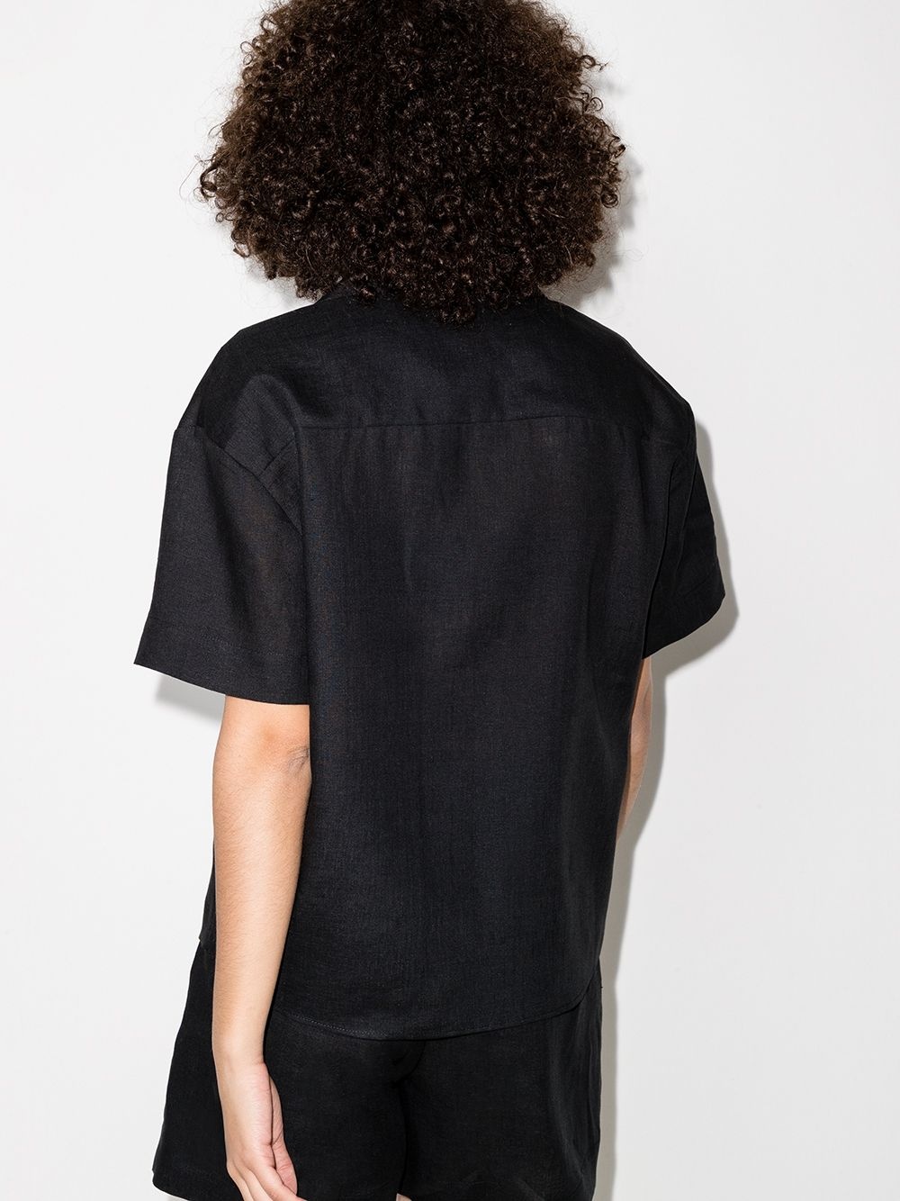 organic linen button-up shirt - 3