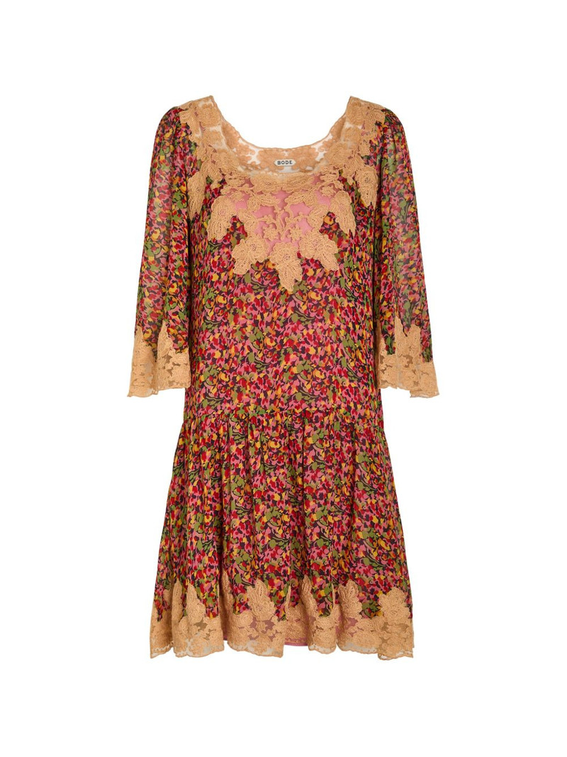 BODE lace-detail mini dress outlook