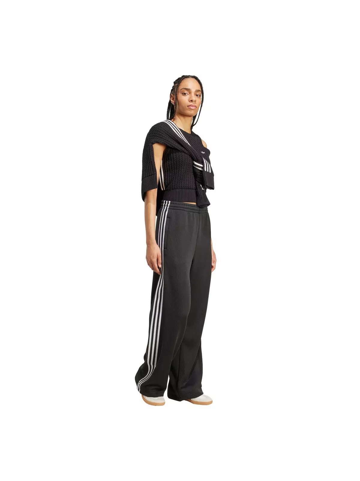 Originals Women's Adicolor Firebird Knit Track Tracksuit Bottoms -Black/White - 5
