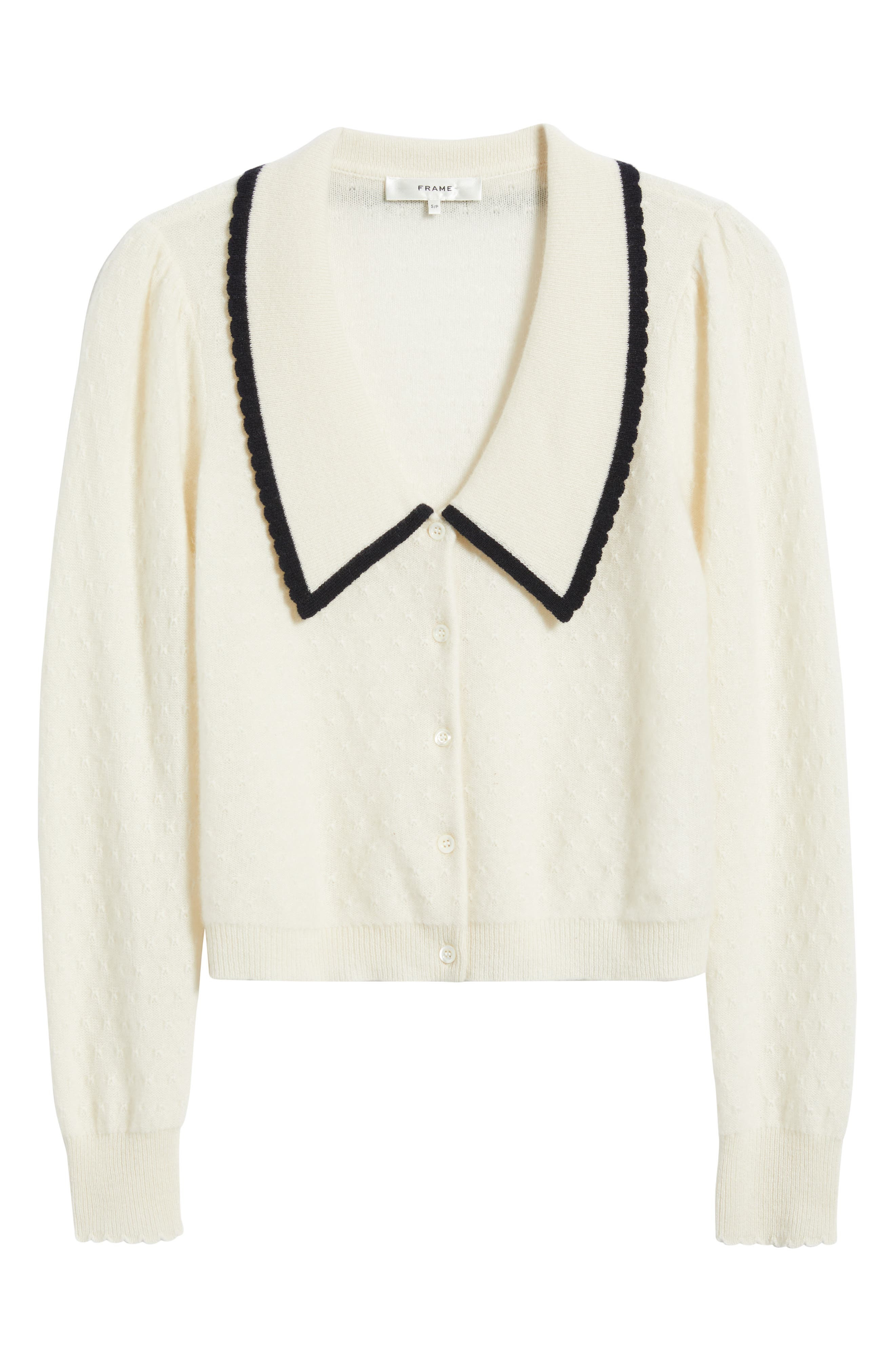 FRAME Cashmere Sailor Cardigan in Cream Multi at Nordstrom - 5
