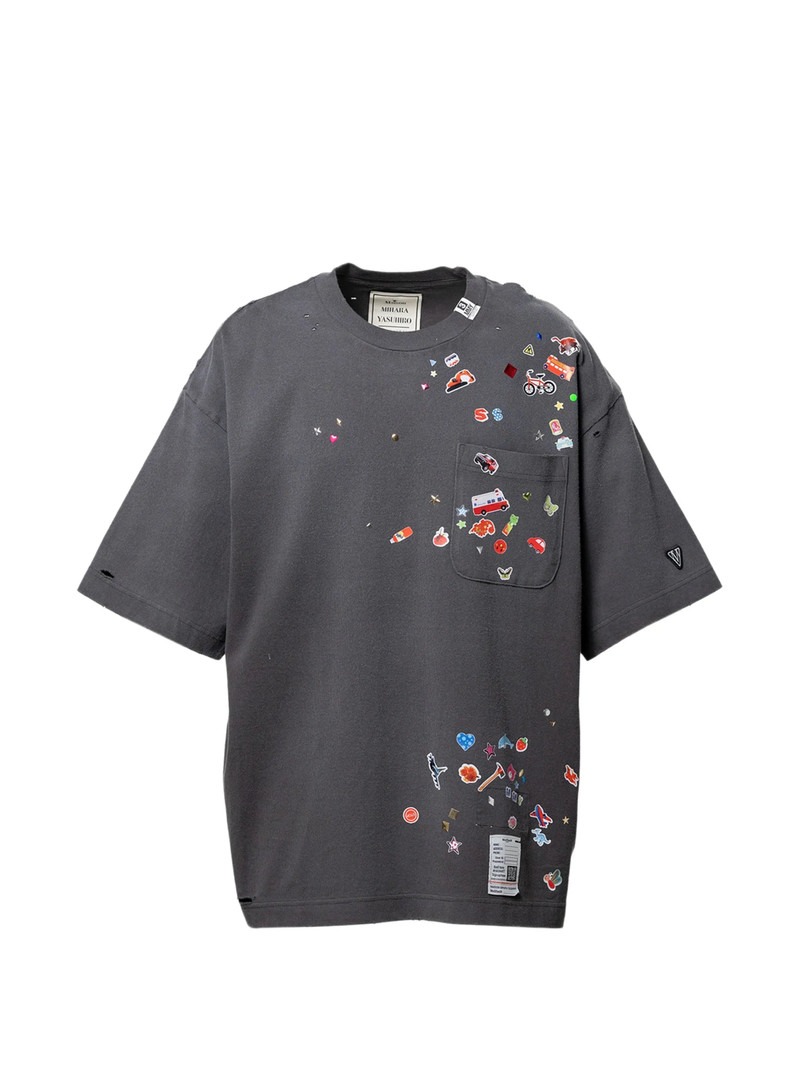 Maison Mihara Yasuhiro Sticker-print T-shirt 1
