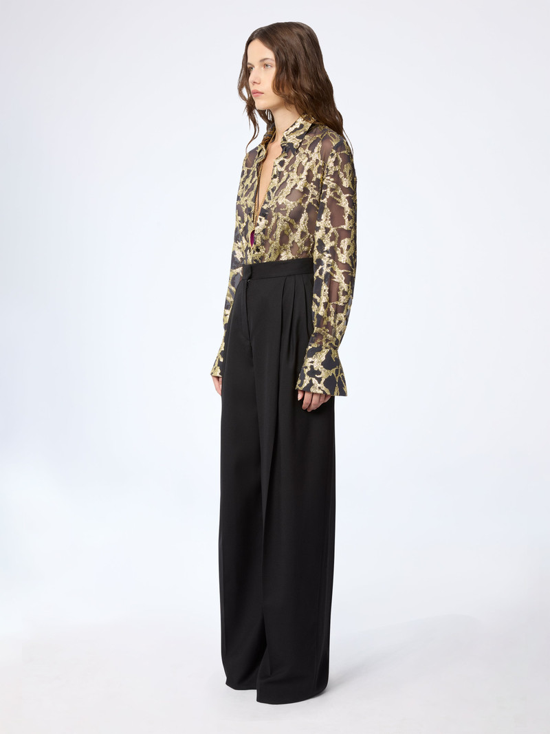 NINA RICCI Marble Gold Shirt With Bell Cuffs outlook