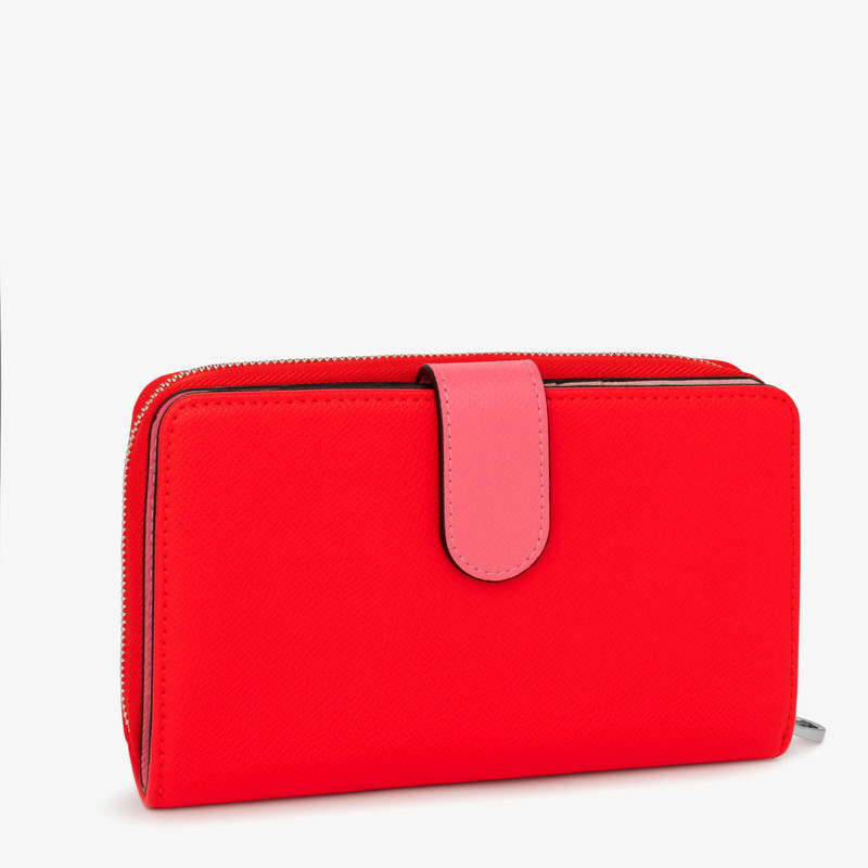 TOUS Medium red New Dubai Saffiano Wallet outlook