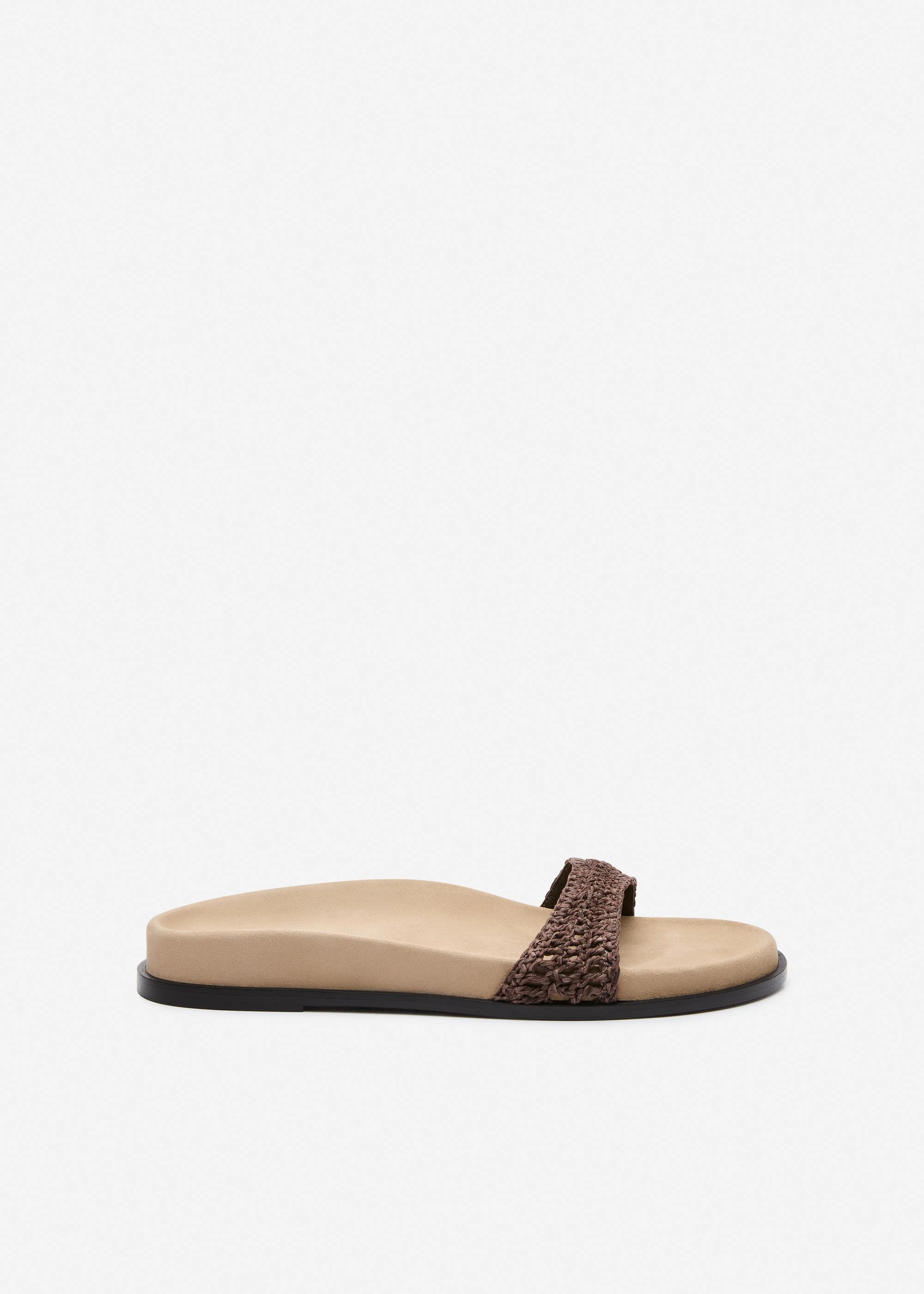 Crochet strap sandals in brown - 1