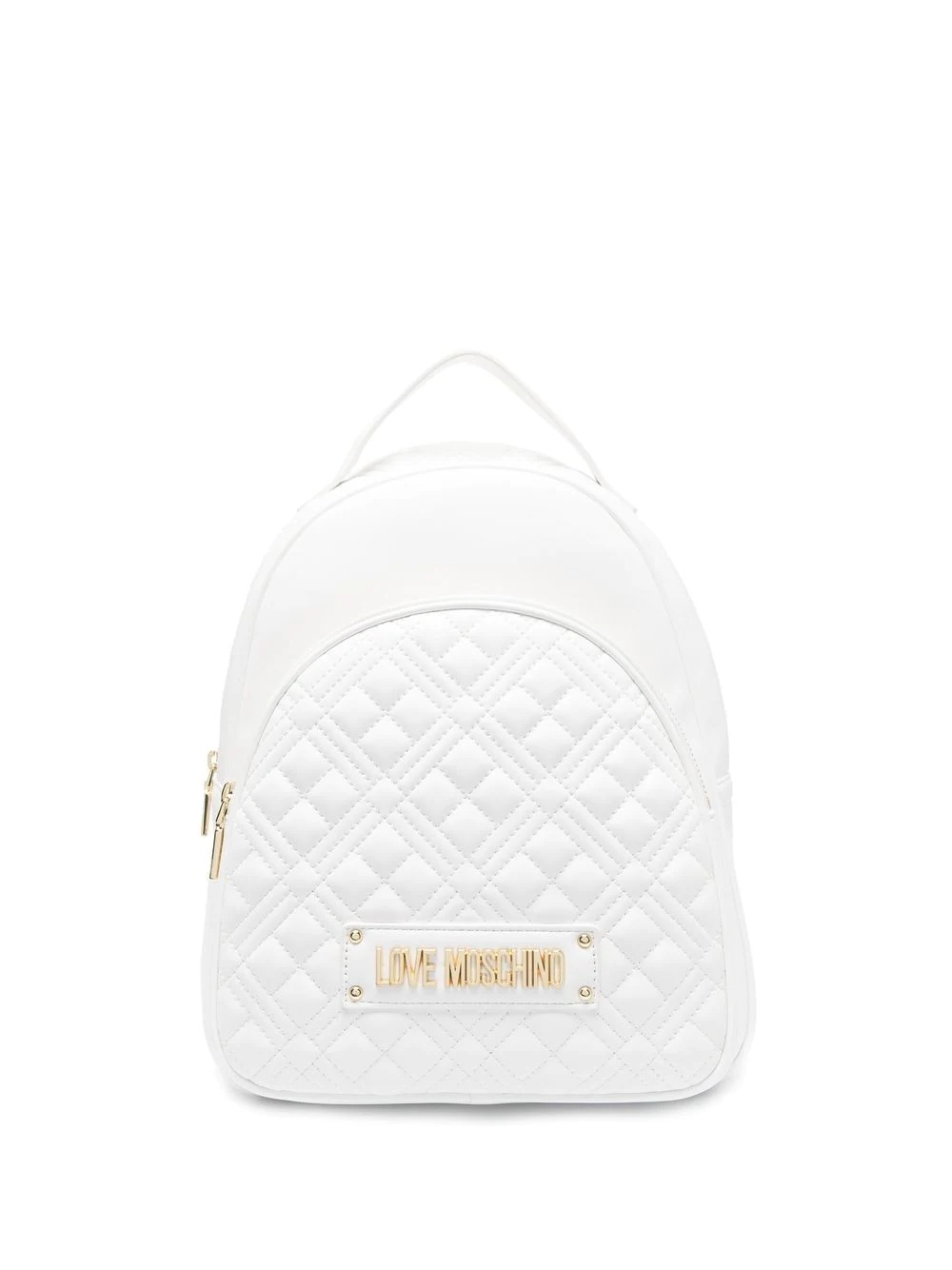 logo-plaque quilted backpack - 1