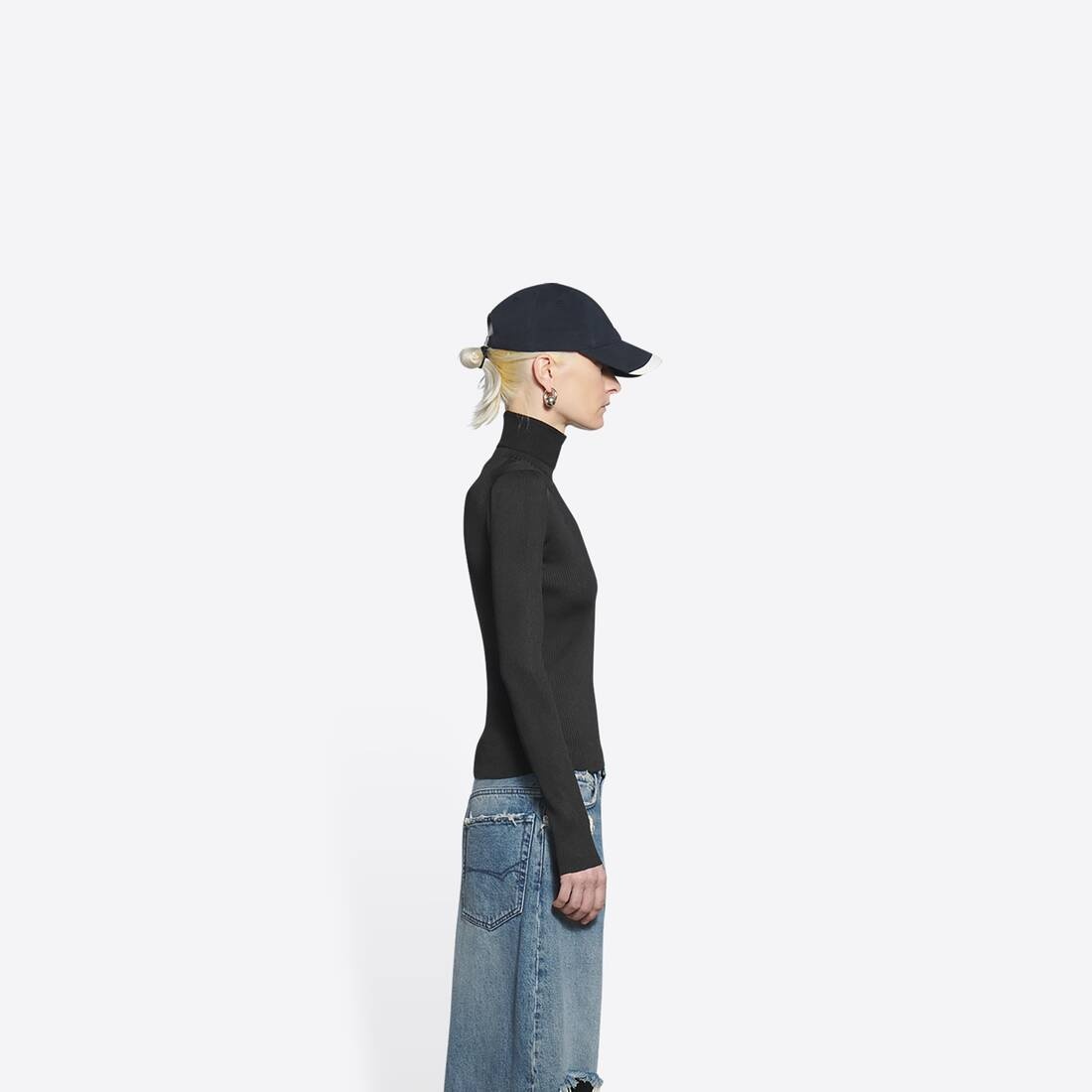 Women's Turtleneck  in Black - 2