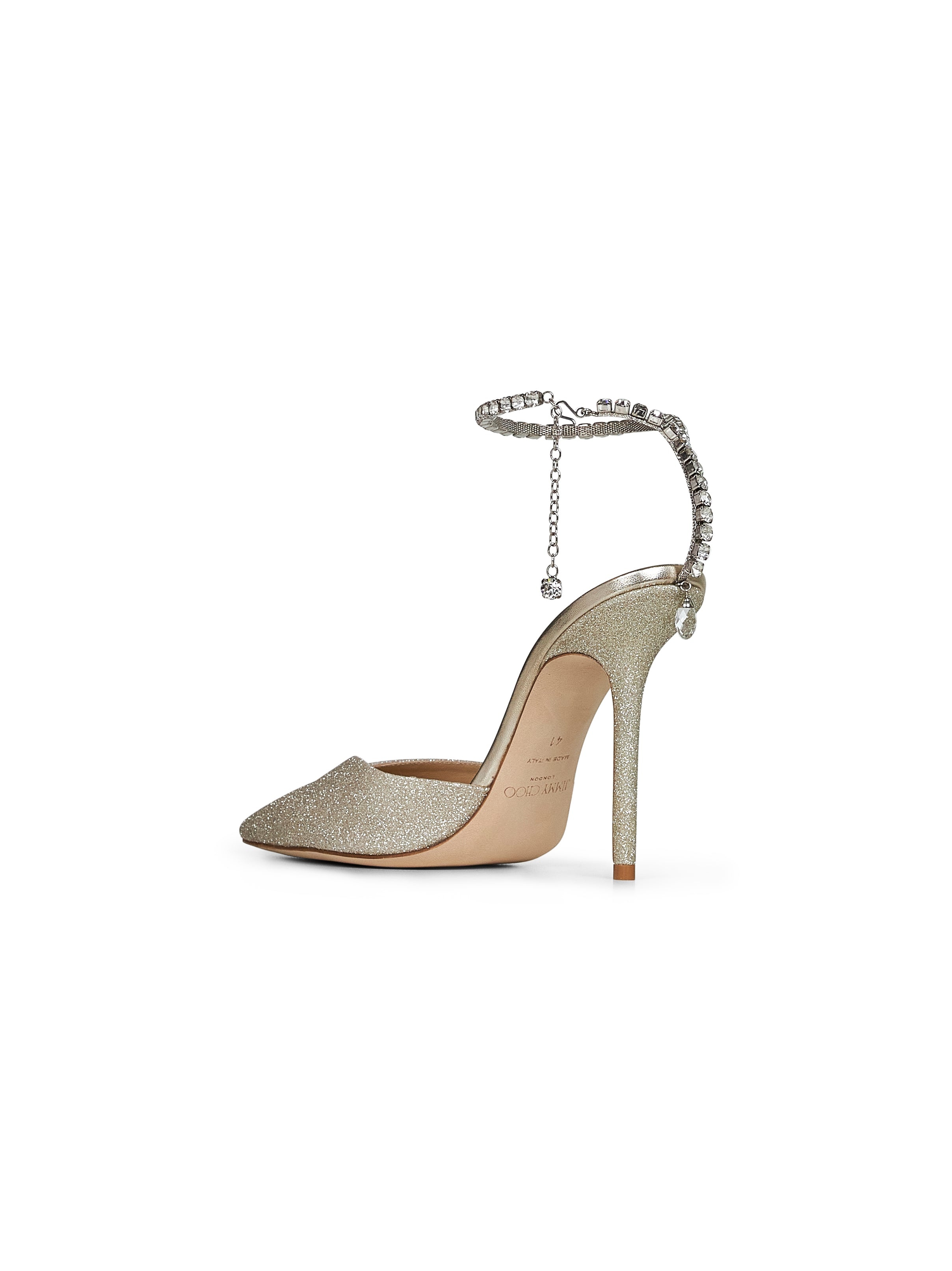 Platinum glitter Saeda 100 pumps - 3