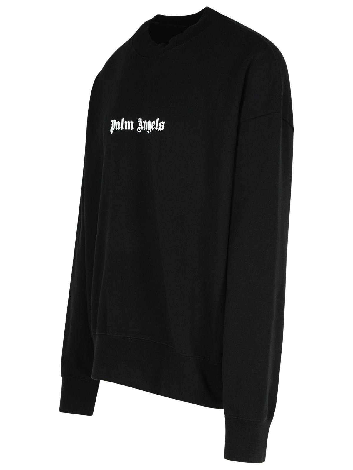 Palm Angels Black Cotton Sweatshirt Man - 2