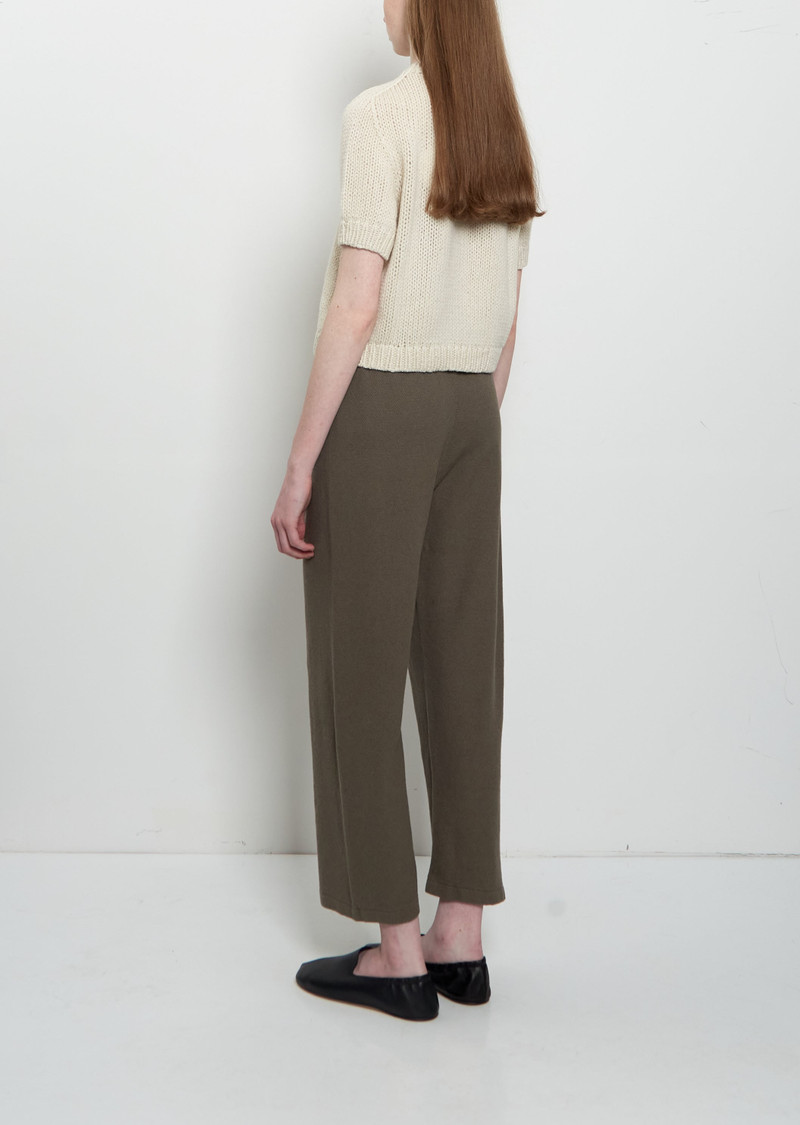 LAUREN MANOOGIAN Crepe Cotton Linen Capri Pants — Rock outlook