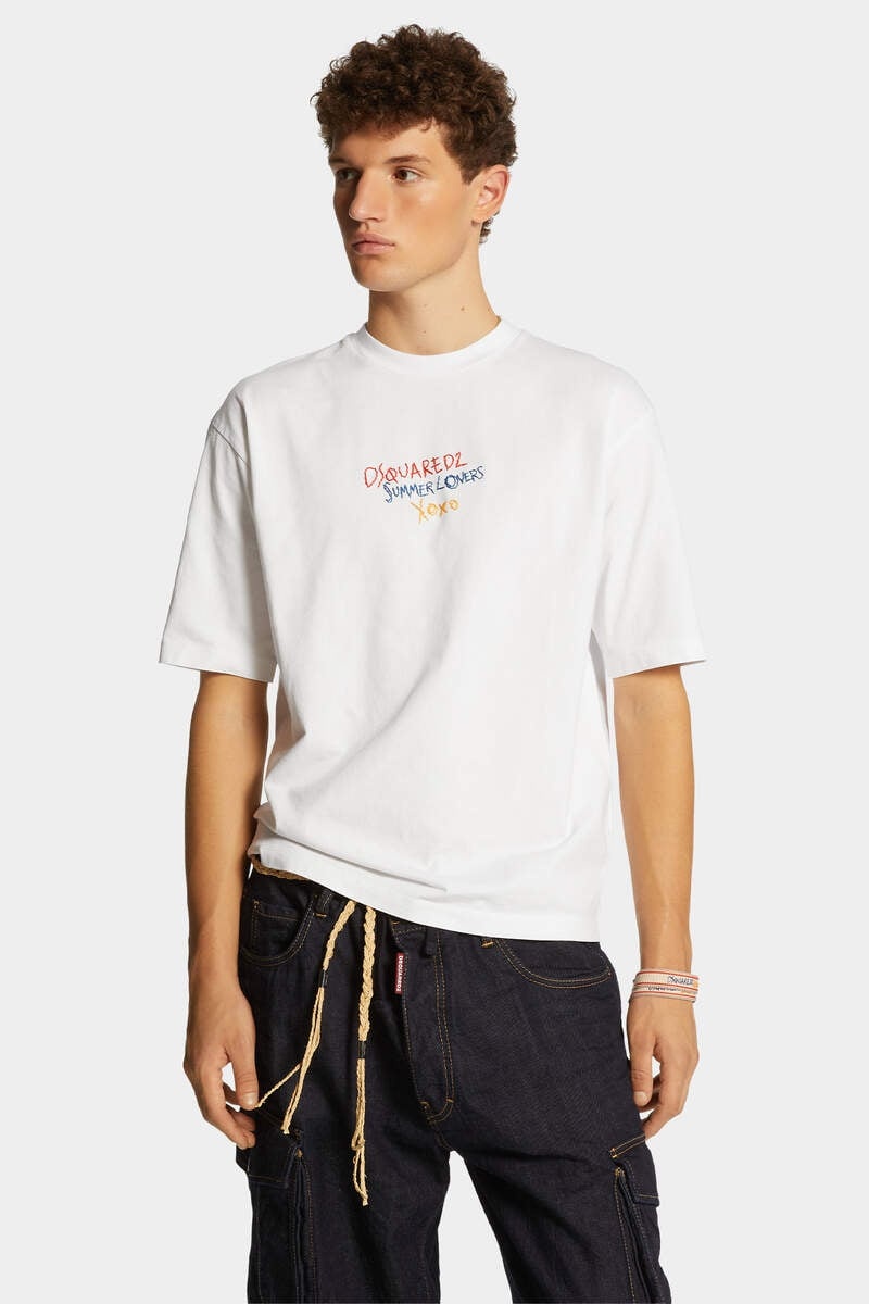 SUMMER LOVERS LOOSE FIT EMBROIDERED T-SHIRT - 3